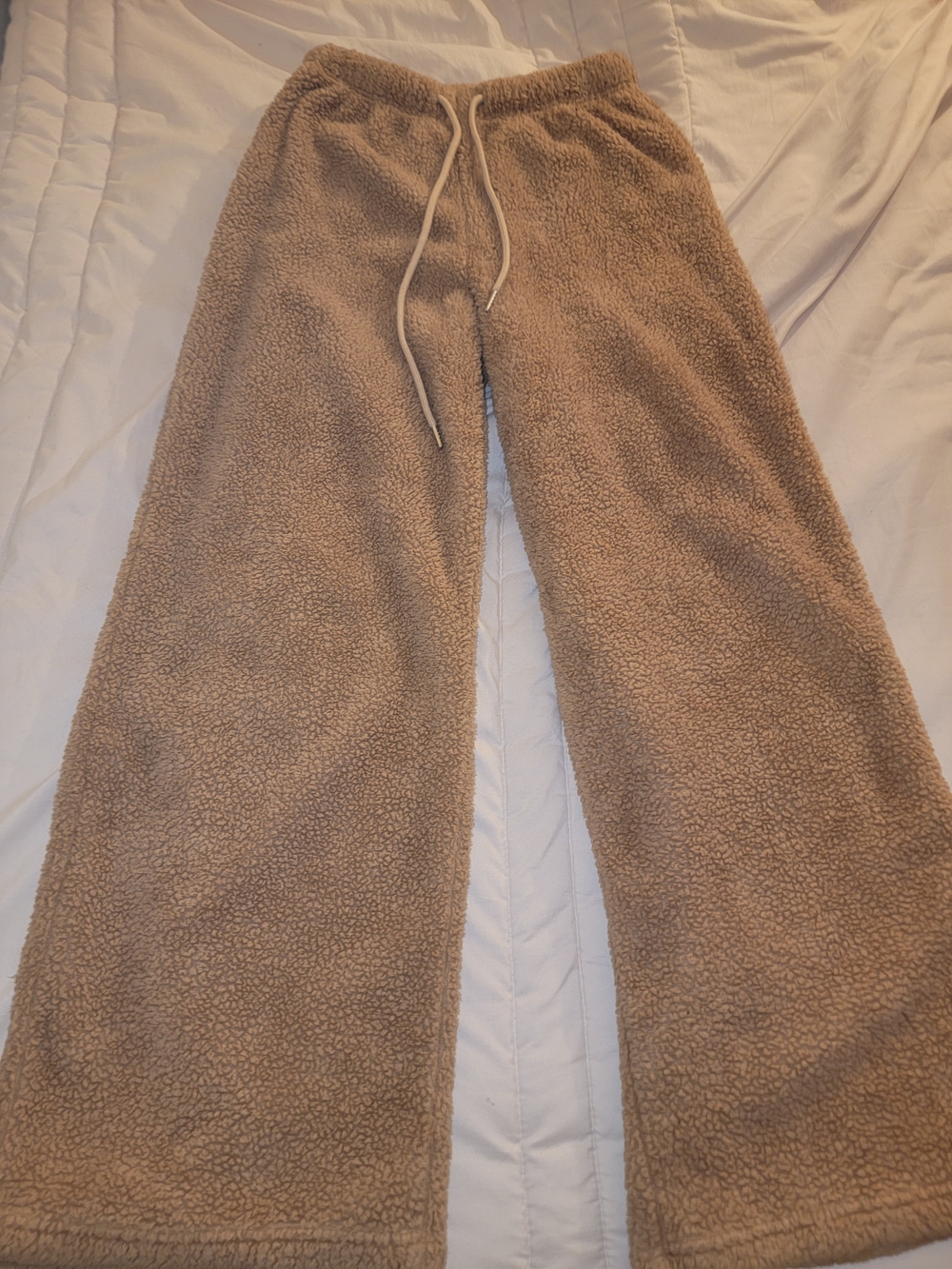 Cozy Plush Sherpa Lounge Pants - Tan